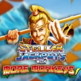 Stellar Jackpots with More Monkeys online game logo by Lightning Box Game on godcasino.de